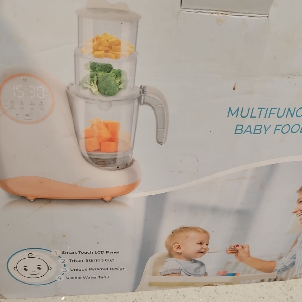 Multifunctional Baby Food Maker - White and Orange